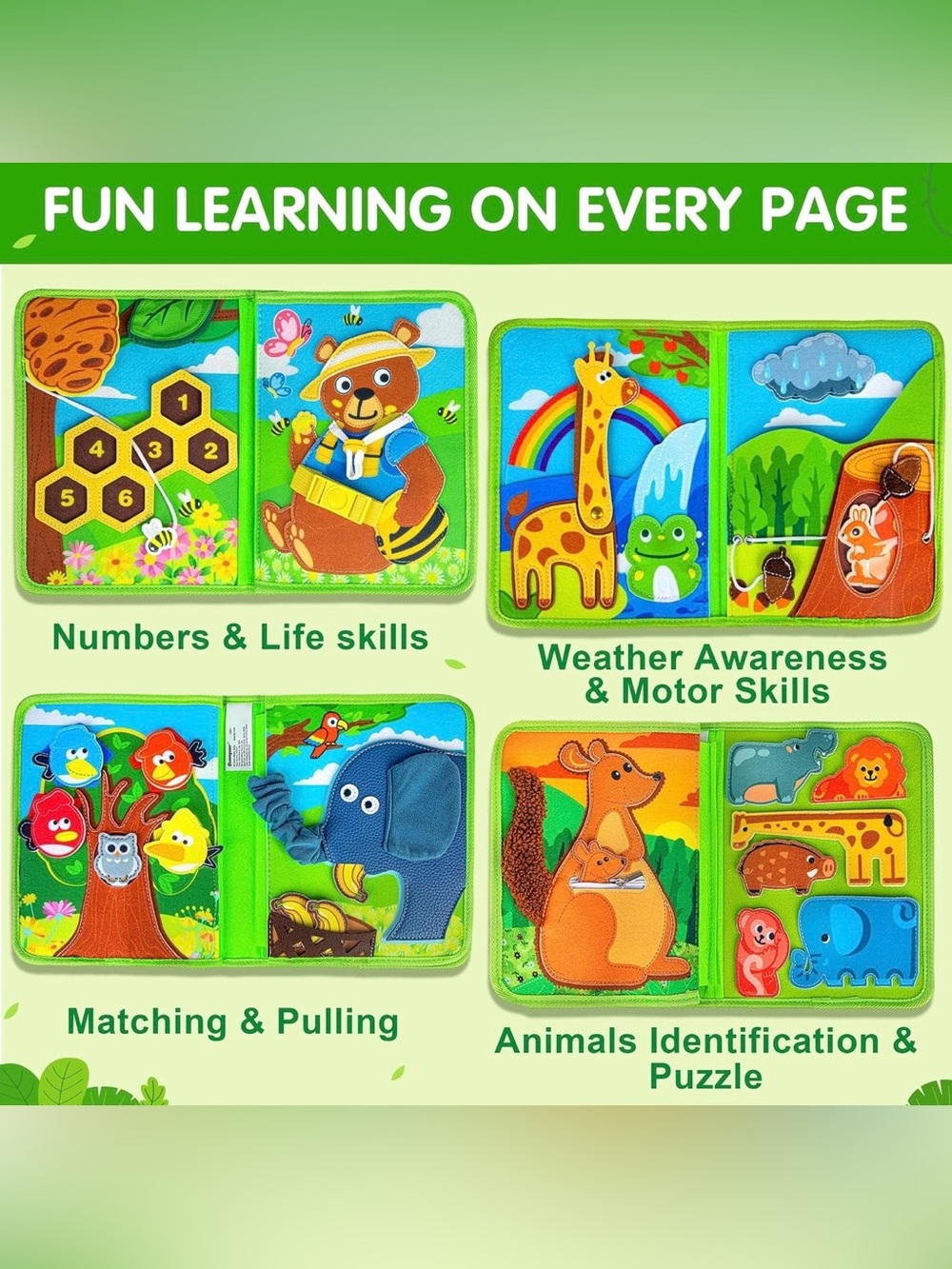 My First Animal Book - Interactive Kids Puzzle Book - Picture 3 of 7